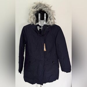 Wantdo Women’s Winter Hooded Parka Jacket Navy Blue Size Large New with Tags